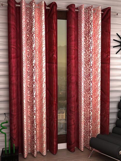 Set of 8 Polyester Long Door Curtains - 15498447 - Standard Image - 1