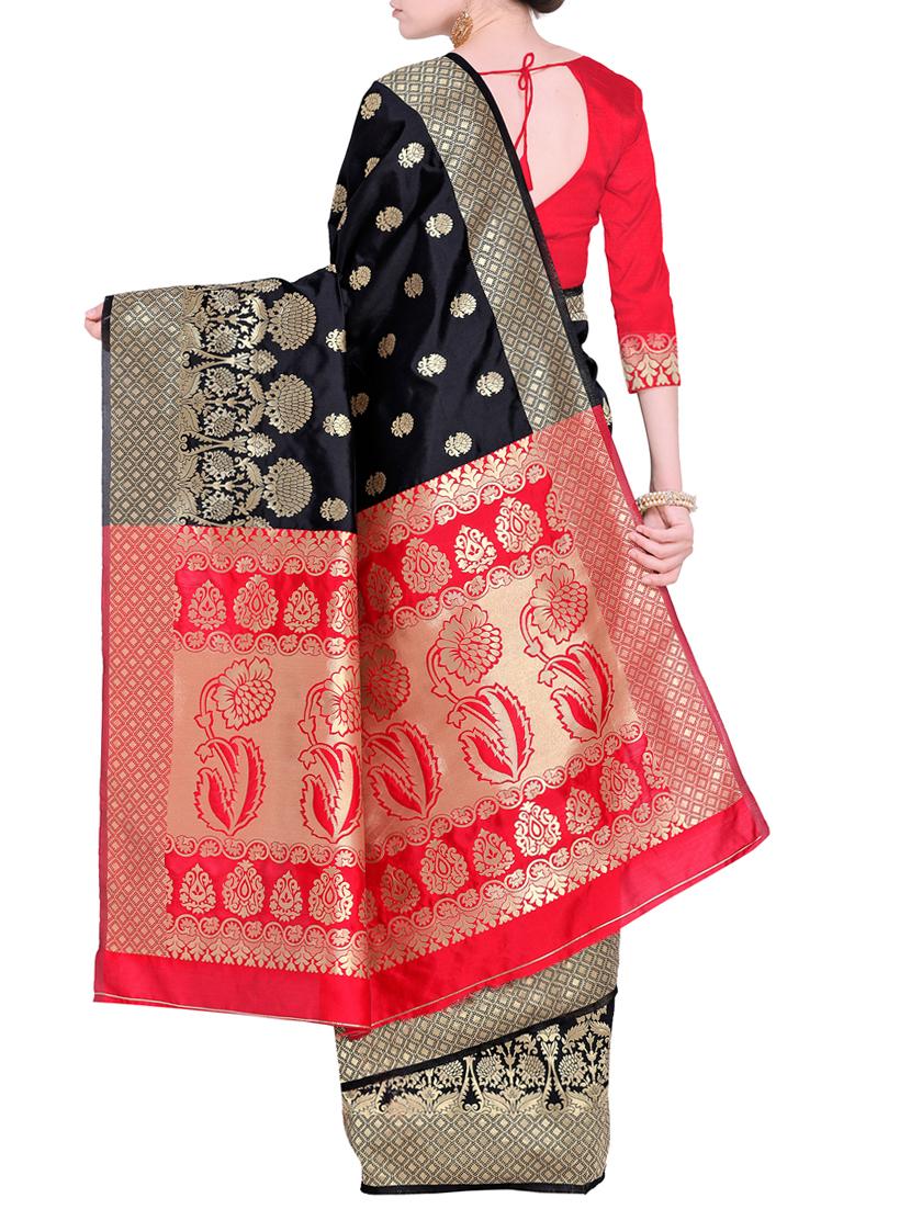 Zari floral kanjivaram saree with blouse - 15498588 - Zoom Image - 2
