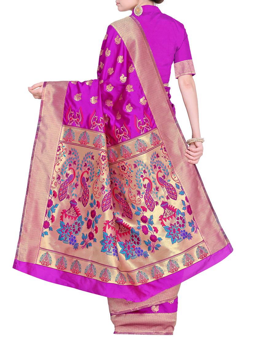 Conversational paithani saree with blouse - 15498595 - Zoom Image - 2