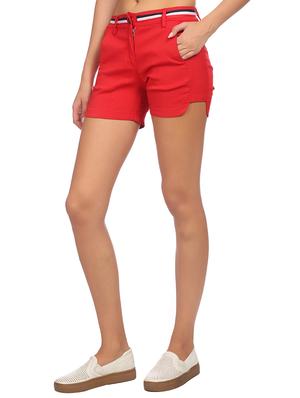 taping detail mid-waist shorts - 15498661 - Standard Image - 2