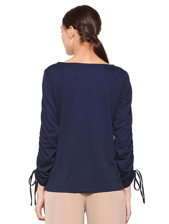 ruched sleeved regular top - 15499031 - Zoom Image - 2