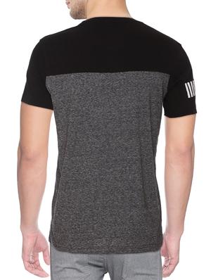 black cotton blend chest print tshirt - 15500114 - Standard Image - 2