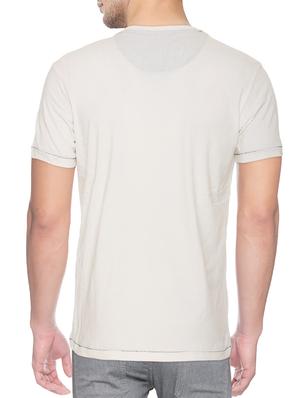 white cotton blend chest print tshirt - 15500124 - Standard Image - 2