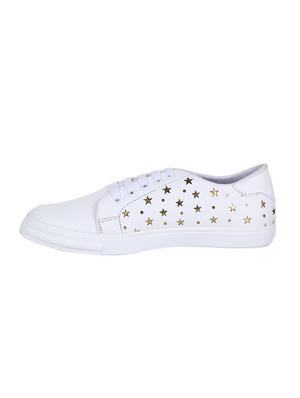 white lace-up sneakers - 15500160 - Standard Image - 2