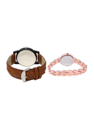 ACNOS Round dial analog couple watch(WAT-LR-04-215-COMBO) - 15500577 - Standard Image - 2