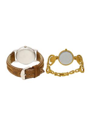 ACNOS Round dial analog couple watch(WAT-LR-09-204-COMBO) - 15500899 - Standard Image - 2