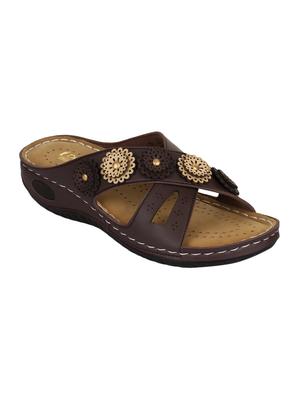 brown slip on wedges - 15501361 - Standard Image - 2
