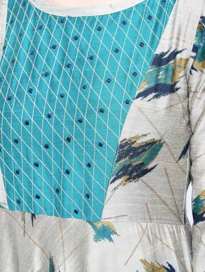 silk a-line Printed Kurta - 15501424 - Standard Image - 5