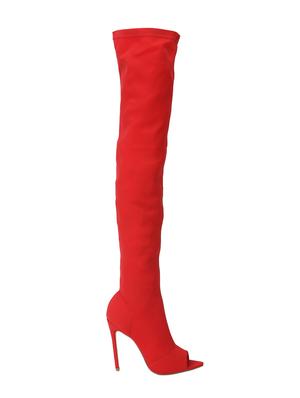 red knee length boots - 15502421 - Standard Image - 2