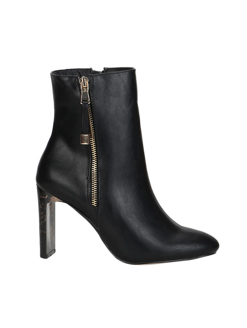 black leatherette ankle boots - 15502427 - Zoom Image - 2