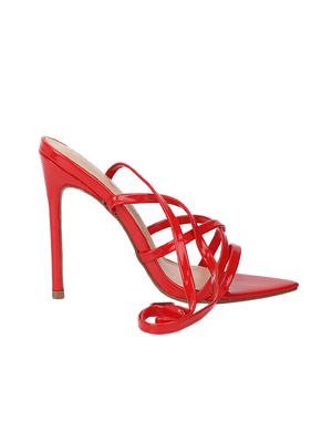 red lace-up sandals - 15502442 - Standard Image - 2