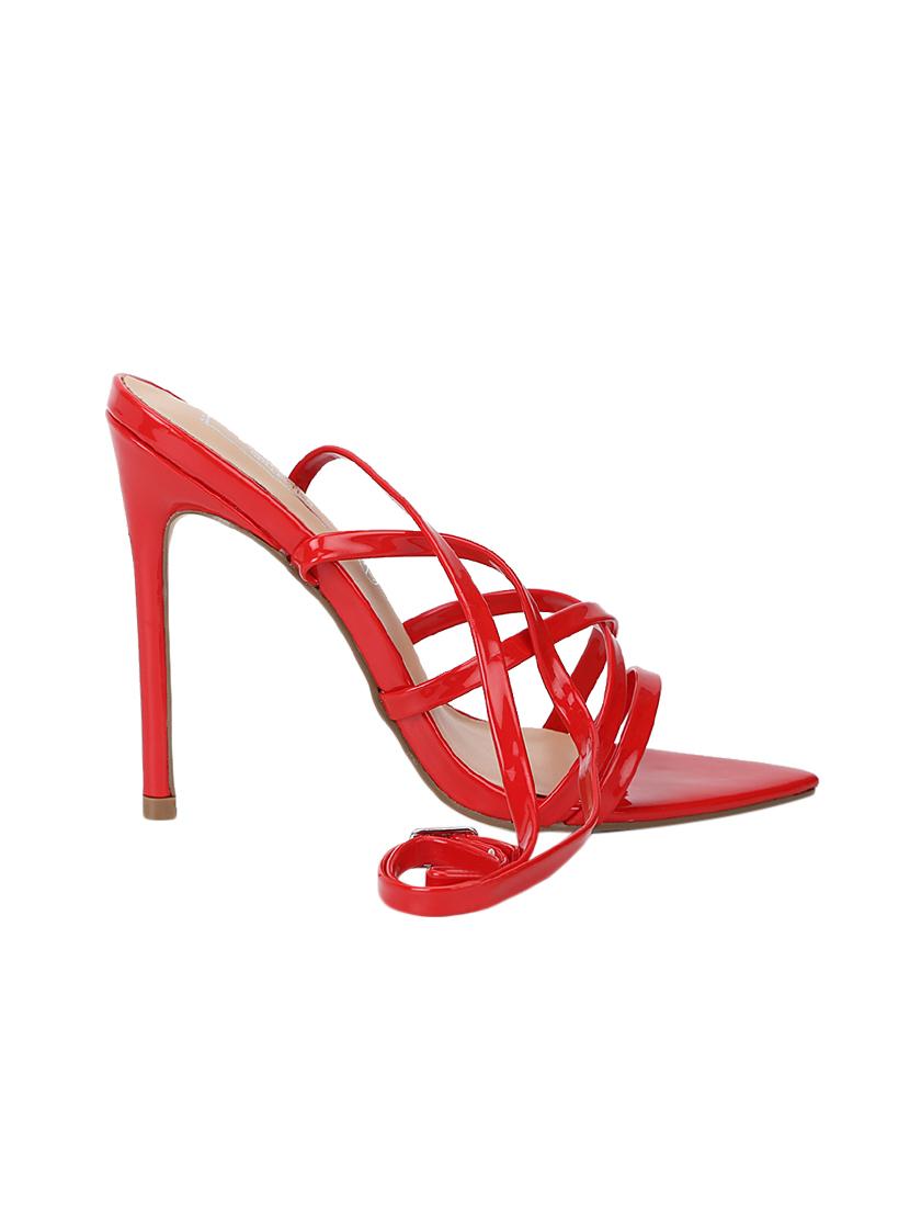 red lace-up sandals - 15502442 - Zoom Image - 2