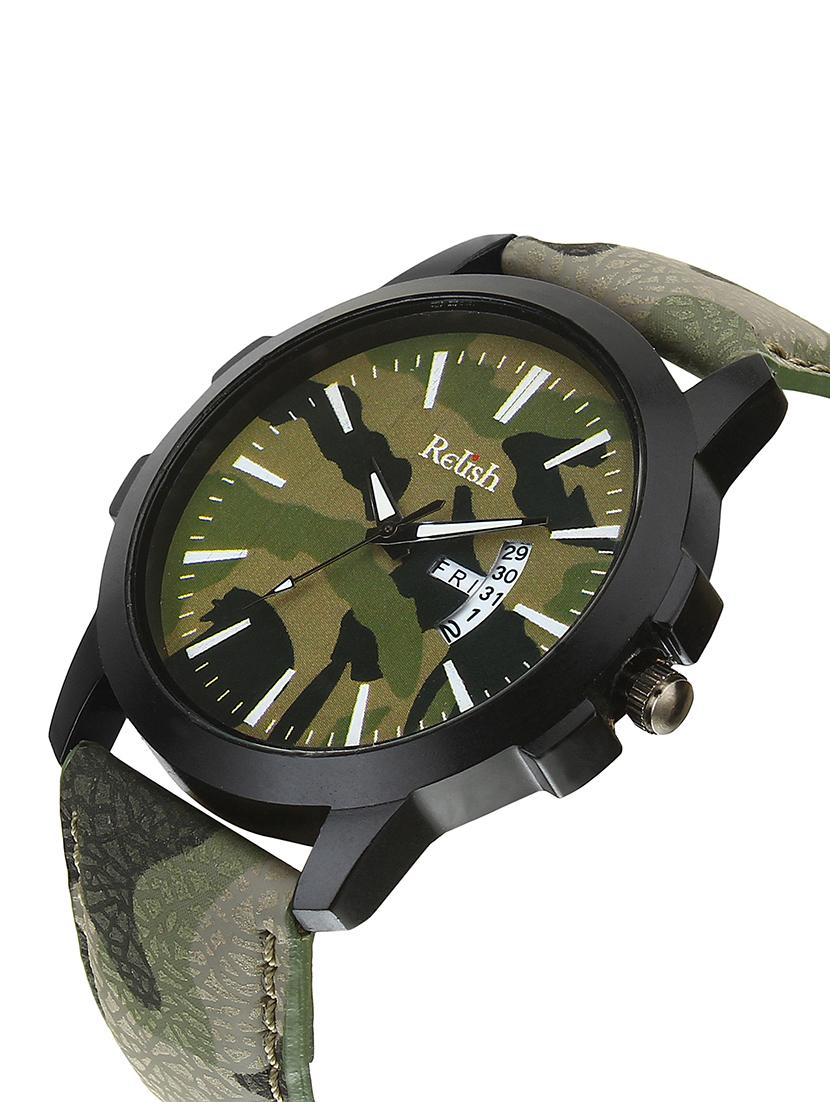 Relish Leather strap analog watch (RE-GA968DD) - 15502679 - Zoom Image - 2