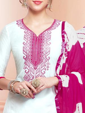 embroidered unstitched patiyala suit - 15503041 - Standard Image - 2