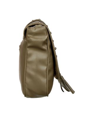 green leatherette (pu) regular sling bag - 15503424 - Standard Image - 5