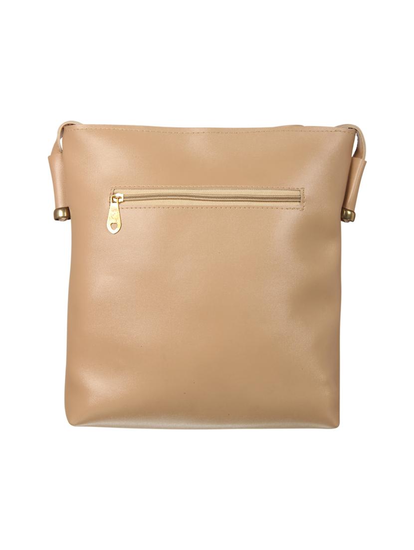 beige leatherette (pu) regular sling bag - 15503433 - Zoom Image - 2