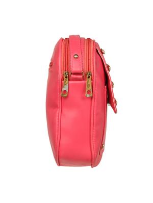 pink leatherette (pu) regular sling bag - 15503442 - Standard Image - 5