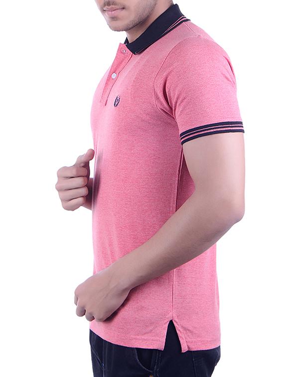 pink cotton polo t-shirt - 15503481 - Zoom Image - 2