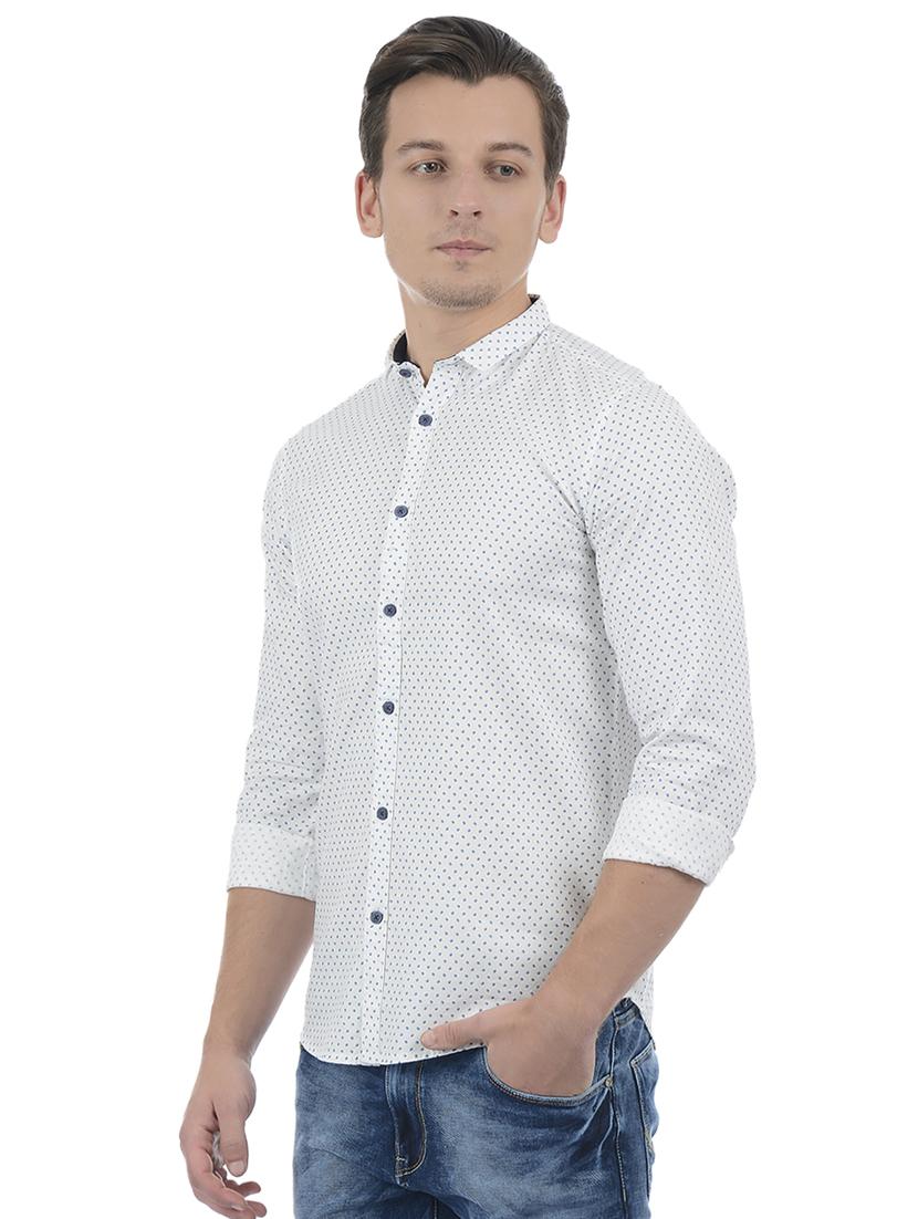 white cotton blend casual shirt - 15503902 - Zoom Image - 2