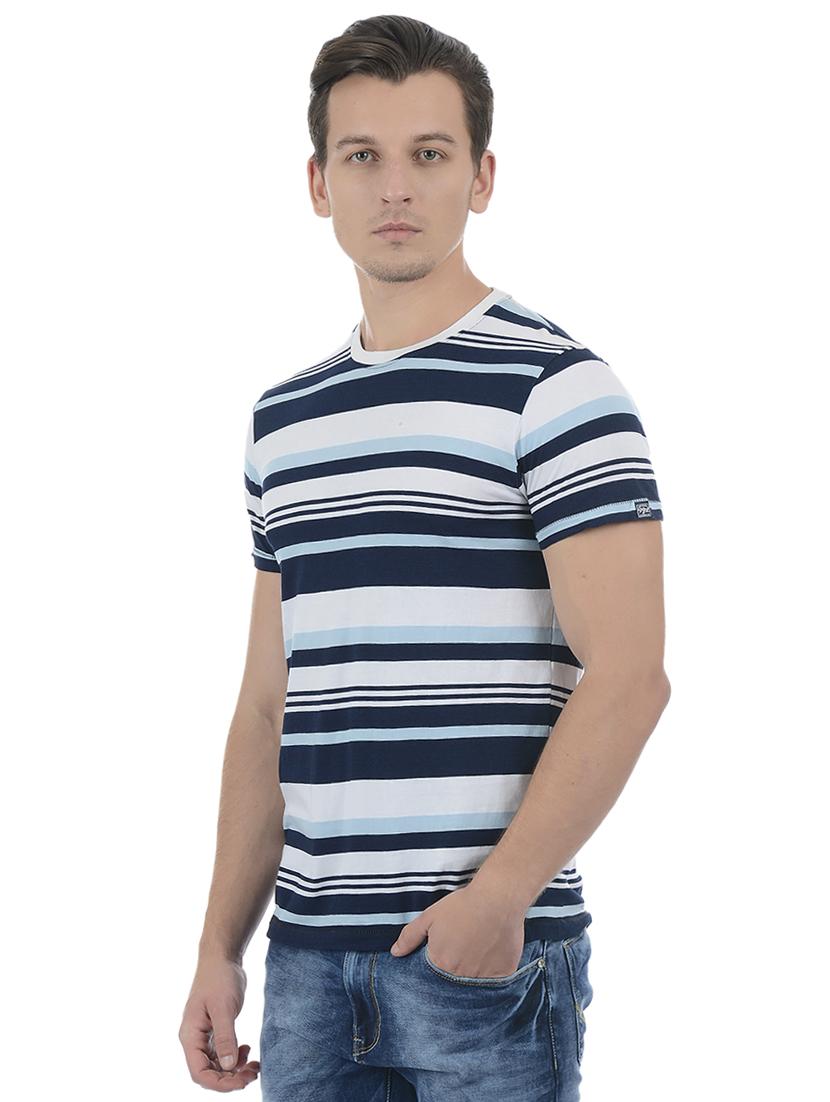 blue cotton blend t-shirt - 15504453 - Zoom Image - 2