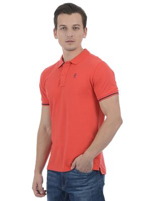 red cotton blend polo t-shirt - 15504471 - Standard Image - 2