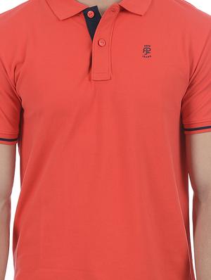 red cotton blend polo t-shirt - 15504471 - Standard Image - 5