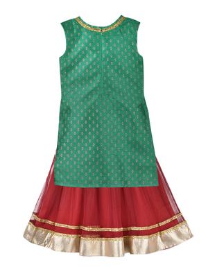 green net lehnga choli - 15504778 - Standard Image - 2