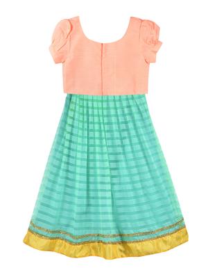 blue net lehnga choli - 15504783 - Standard Image - 2