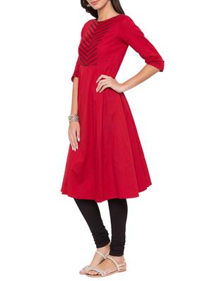 Flared embroidered kurta - 15504925 - Standard Image - 2