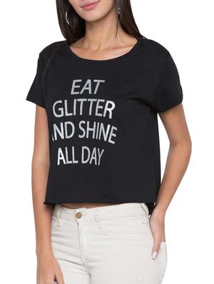 slogan printed regular tee - 15504966 - Standard Image - 2