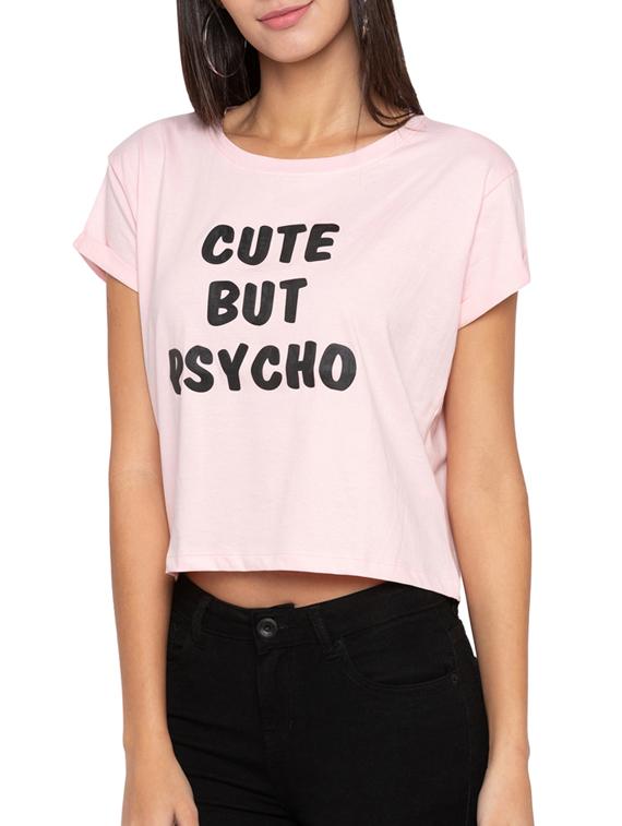 slogan printed short sleeved tee - 15504981 - Zoom Image - 2