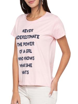 round neck slogan printed tee - 15504984 - Standard Image - 2