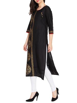 block print straight kurta - 15505235 - Standard Image - 2