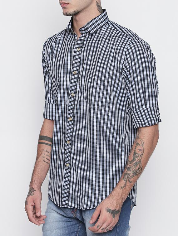 black cotton blend casual shirt - 15505405 - Zoom Image - 2
