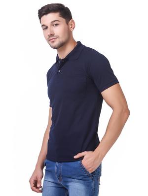 navy blue cotton pocket t-shirt - 15505932 - Standard Image - 2