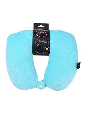 lushomes turquoise 2 in 1,turn it into a cushion or a neck pillow. (neck pillow size: 27 x 33 cms, pillow size: 24 x 30 cms) - 15506764 - Standard Image - 2