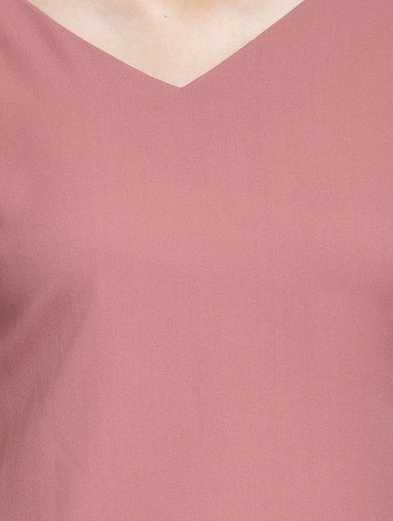 v-neck net sleeved top - 15507449 - Zoom Image - 5