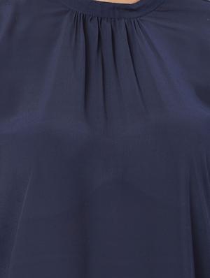 Twilight navy flary sleeves kurti - 15512017 - Standard Image - 5