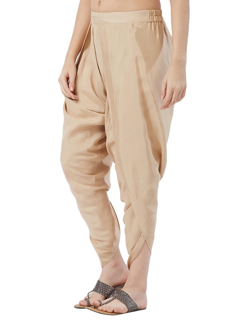 beige solid tulip pant - 15512035 - Zoom Image - 2