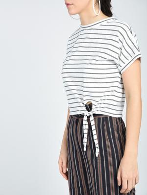 striped tie knot front top - 15512104 - Standard Image - 2