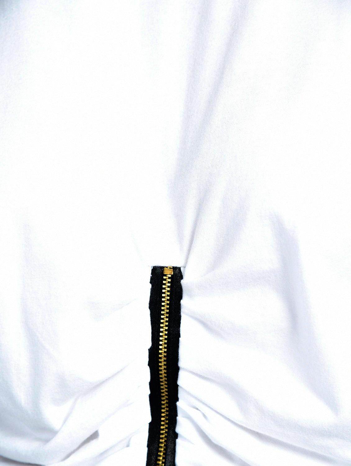 gathered detail zipper front top - 15512107 - Zoom Image - 5