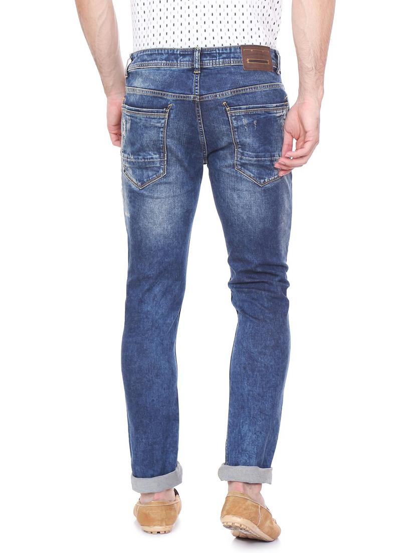 blue cotton ripped jeans - 15512364 - Zoom Image - 2