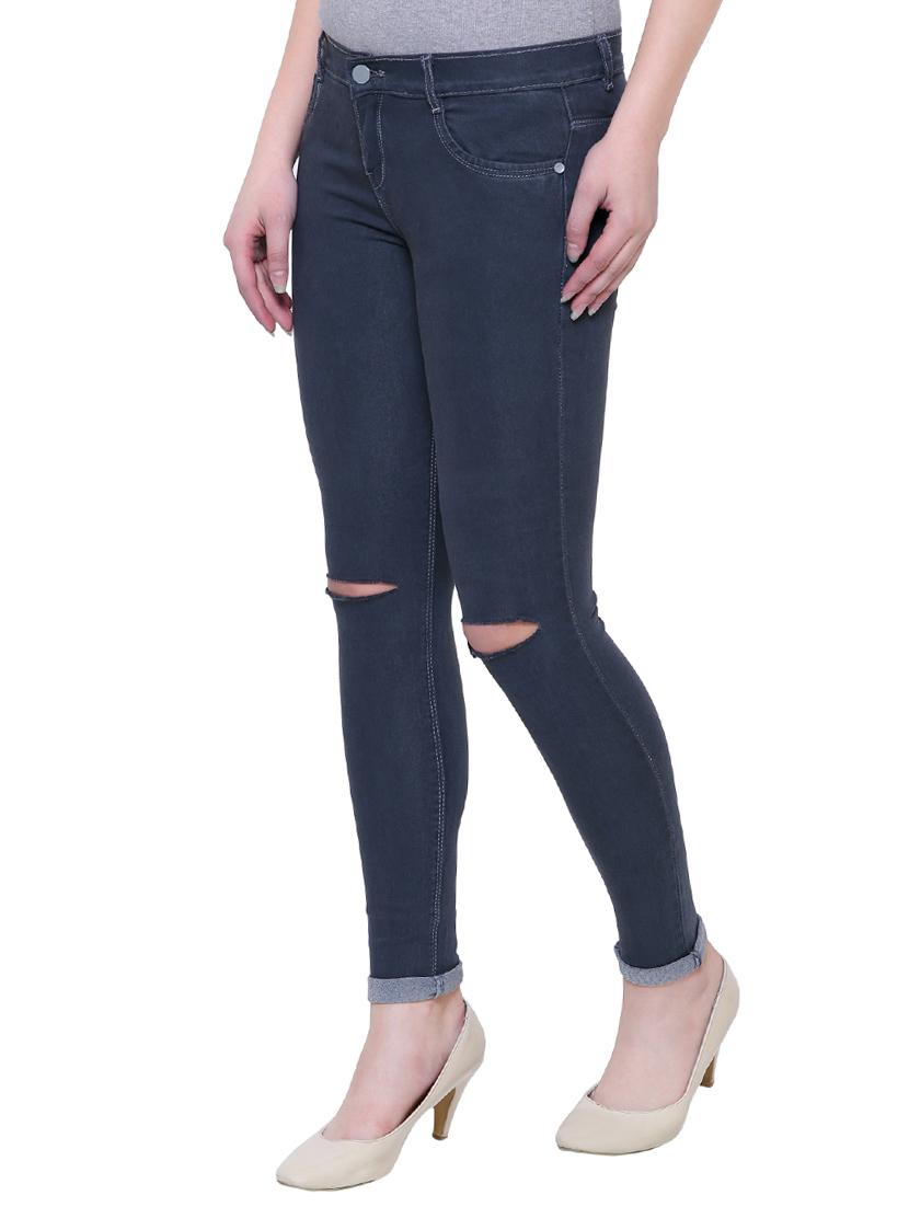 Knee slit skinny jeans - 15513743 - Zoom Image - 2