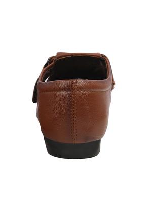 tan leatherette slip on sandals - 15513825 - Standard Image - 2