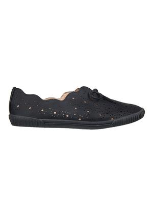 black slip on casual shoes - 15515070 - Standard Image - 2