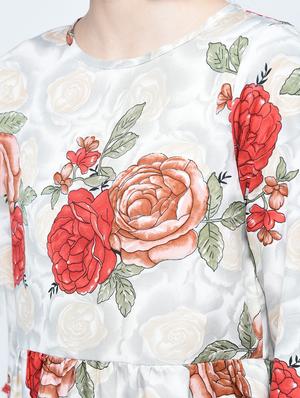 flute sleeved floral top - 15515239 - Standard Image - 5