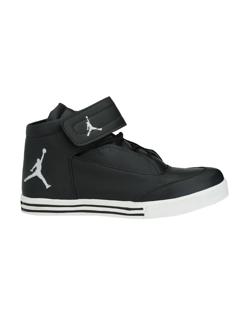 black leatherette lace up sneakers - 15515863 - Zoom Image - 2
