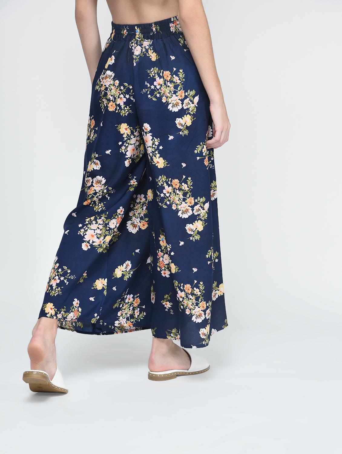 Floral printed flared palazzo - 15517321 - Zoom Image - 2