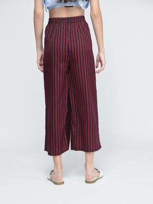 Stripes front tie knot straight palazzo - 15517322 - Standard Image - 2
