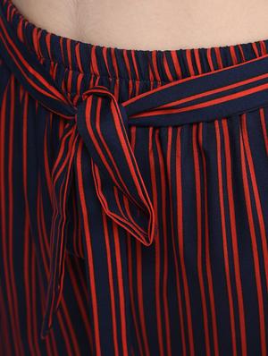 Stripes front tie knot straight palazzo - 15517322 - Standard Image - 5
